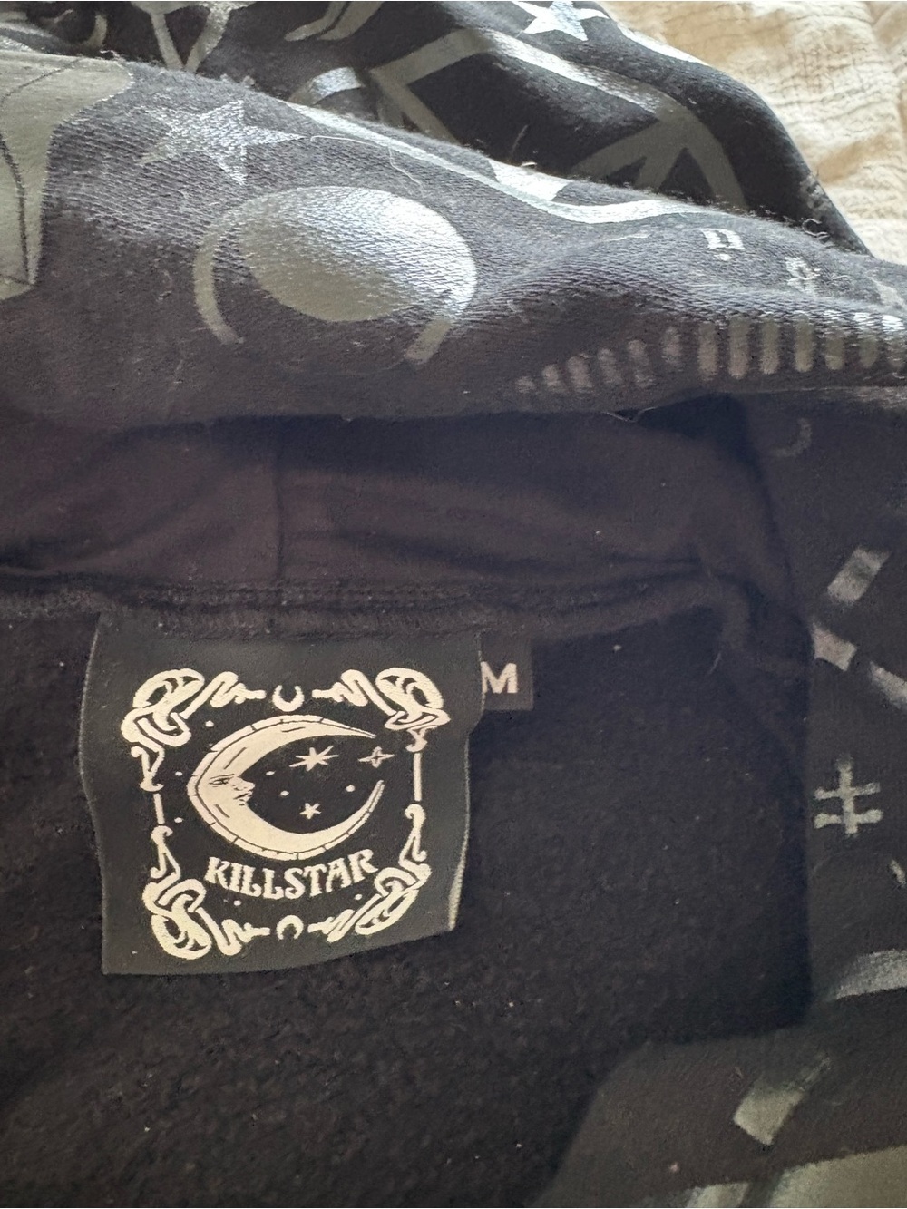 Killstar Black Matte & Gloss Occult Hooded Tunic - Picture 9 of 9